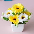 thumbnail image 1 of Plastic Outdoor Artificial Flowers Fake Plants In Pot Grass Garden Home Decor, 1 of 4