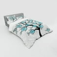 thumbnail image 3 of Ambesonne Fish Bedding Set 3 Pcs, Sea Animals on Tree Theme, Twin XL, Blue and Black, 3 of 3