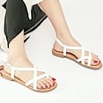 thumbnail image 5 of Ataiwee Women's Flat Slide Sandals - Casual Multiple Straps Criss Cross Thong Flat Summer Shoes., 5 of 7
