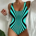 thumbnail image 2 of BUIgtTklOP Women's Seaside Beach Swimwear Printed Summer One-piece Swimsuit, 2 of 3