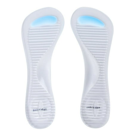 

Pair of 3/4 Sized Adhesive Gel Massage Insoles with Arch / Metatarsal Support for High-Heel Shoes Sandals (Transparent)