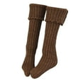 thumbnail image 2 of Calcetines largos para muñecas, hechos a mano, fáciles de poner. Calcetines de punto para muñecas de 1/6. Marrón, 2 of 9