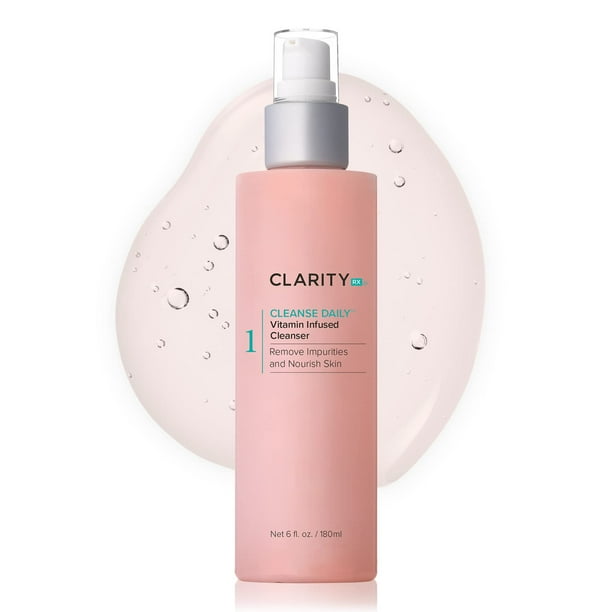 Jabón facial ClarityRx Cleanse diario con infusión de vitaminas, 180 ml