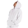 thumbnail image 3 of Vibes Men Fleece Pullover Hoodie White Male Size 3X-Large, 3 of 5