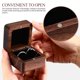 thumbnail image 2 of Caja de anillos pequeña de madera, joyero, soporte para anillos, estuche para anillos, para propuesta de boda, almacenamiento de joyas, 2 of 6