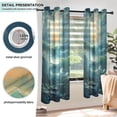 thumbnail image 5 of Ocean Blue Blackout Curtains 63 inch Length 2 Panels Window Decoration Curtains for Bedroom Living Room, 5 of 6