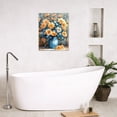 thumbnail image 5 of Retro Yellow Floral Wall Art Watercolor Yellow Blue Flower in Vase and Butterfly Canvas Wall Art Modern Farmhouse Framed Wall Art for Living Room Bedroom Bathroom Home Decor Ready to Hang,8x10 Inches, 5 of 7