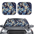 thumbnail image 2 of Goofa Abstract Blue Squares Pattern 2 Piece Car Windshield Sun Shade Foldable | Front Windshield Shade for Sun, Heat and UV Rays | Sunshade for Car Front Window-Small, 2 of 7