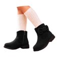 thumbnail image 3 of Xijirk Girls Suede Ankle Boots with Side Zipper and 3D Bow for Fall Outfits and Daily Wear,3-3.5 Years, 3 of 9