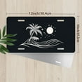 thumbnail image 2 of License Plate, Tropical Night Sketch Decorative Front,Personalized Stainless Steel License Plate Cover For Men Women,12.2" X 6.2", 2 of 6