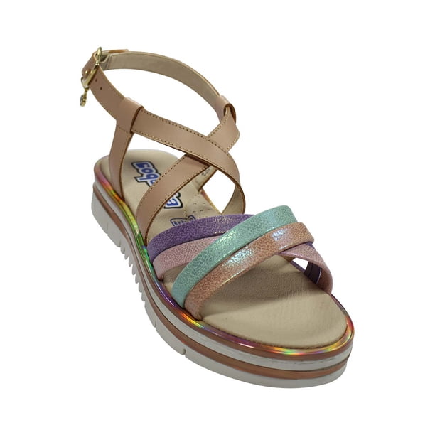 SANDALIA CASUAL COQUETA NIÑA BEIGE SINTETICO 112406L LEON 112406Lp