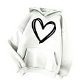 thumbnail image 4 of Viadha Women's Sweatshirts Hoodie Long Sleeve Lightweight Hooded Sweatshirts Fall Tops Heart Pattern Printed Fashion Jacket Coat with Pockets, 4 of 4