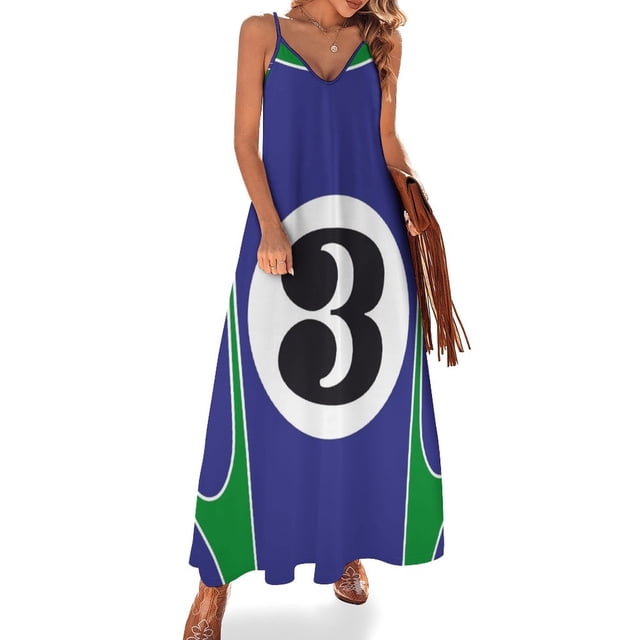 Vestido sin mangas con diseño de carreras de coches hippies 917 Vestido de mujer verano 2024