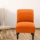 thumbnail image 5 of Funda de terciopelo antideslizante para silla sin brazos, protector de muebles para el hogar y el hotel. naranja, 5 of 8