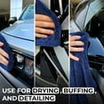 thumbnail image 2 of Large Microfiber Car Drying Towel 1300 GSM Double Twist Pile - Premium Auto Wash Towel for Cars Trucks SUV - Super Absorbent Detailing Cleaning Cloth 20x26'' Navy 1-Pack, 2 of 6