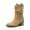 KHAKI-SUEDE, variant on Women's Cowgirl Boots Mid Calf Western Cowboy Boots Round toe Chunky Heel Ankle Boots Black-Suede Size6.5