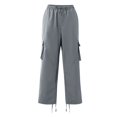 thumbnail image 7 of JoveMarine Mens Cargo Pants, Casual Loose Fit Straight Leg Multi Pocket, Everyday Utility Pants for Men,Gray L, 7 of 7