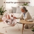 thumbnail image 4 of Tiny Marvels  Baby Bouncer Seat  with Soothing Vibrations and Music Sensory Toy, Age 0-6 Months(Blush Bloom), 4 of 7