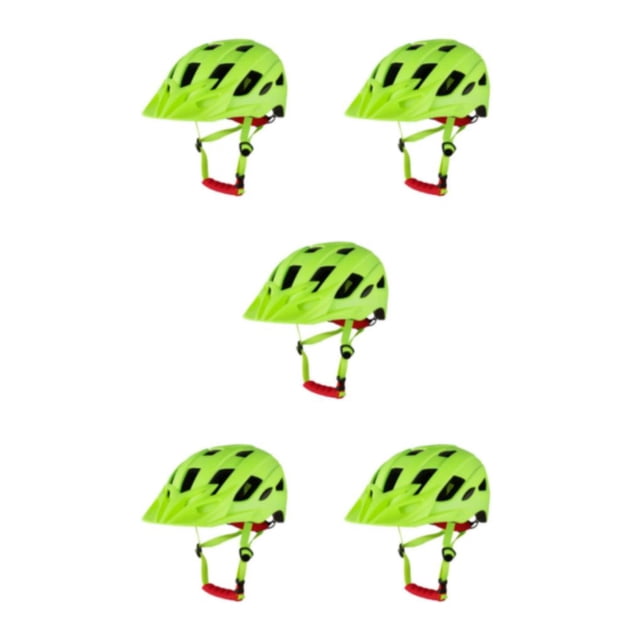 QualitChoice Helmet For Cycling And Mountain Biking - Impact Resistance And Light Weight Comfortable Lining Fit For All Shape Matte Yellow 5Set