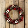 thumbnail image 2 of Northlight Apples and Berries with Stars Small Artificial Christmas Wreath- 13" - Unlit, 2 of 3