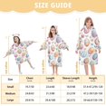 thumbnail image 4 of FORMRS Wearable Blanket Hoodie with Sleeves for Kids Cozy Flannel Sweatshirt, Pastel Easter Pattern, 4 of 7