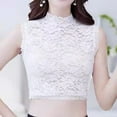 thumbnail image 2 of Women's Detachable Lace Collar Hollow Out Flower Embroidery Turtleneck Shirt Accessory, 2 of 6