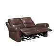 thumbnail image 5 of Lexicon McCall Leather Match 2-Piece Power Reclining Sofa Set in Brown, 5 of 14