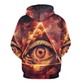 thumbnail image 6 of Multi-Dimensional All Seeing Eye Regular Fit Hoodie, Sporty Pullover Hooded Sweatshirt for Men Women L, 6 of 6