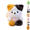 Beige, variant on Cute Fluffy Animal Plush Keychain, Kawaii Rabbit Panda Bear Pig Dinosaur Fox Cat Stuffed Doll Pendant with Wrist Strap, Soft Mini Plushies Backpack Charm Gift for Girls Teens Orange