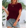 thumbnail image 4 of Womens Spring Boat Sweater Short Sleeve Nautical Catch of Day Vest Summer Knit Casual Round Neck Striped Tops Red 2XL, 4 of 5