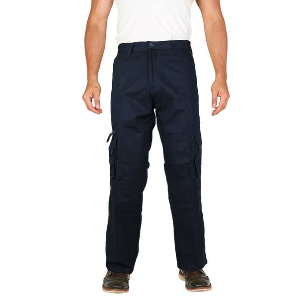 slim fit navy cargo pants