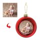 thumbnail image 2 of Adorno de bola con foto personalizada XCF bola para árbol de Navidad decoración para fiestas rojo, 2 of 4
