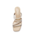 thumbnail image 3 of Sandalias de Tacón Cuadrado con Tiras para Mujer DREAM PAIRS Nude Talla 10, 3 of 5