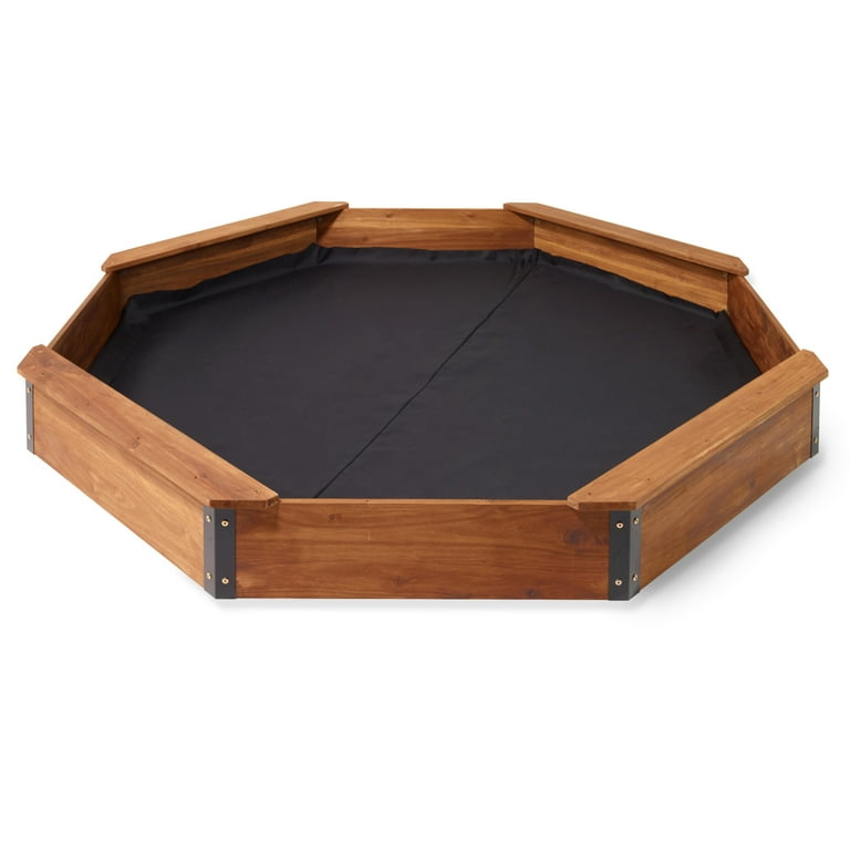 Badger Basket Octagon XL Wooden Sandbox with Liner and Cover