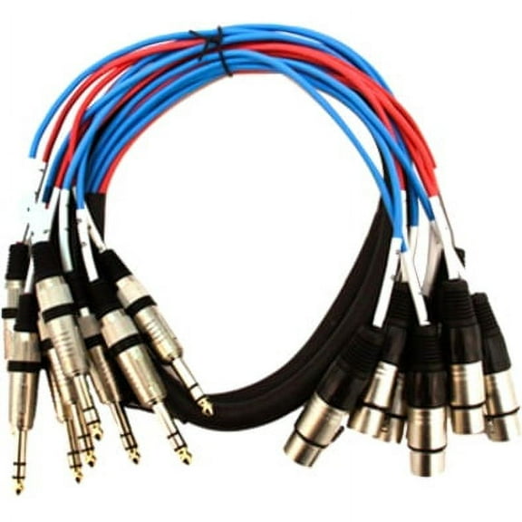 Seismic Audio SAXT-8x5F, 8 Channel 5' TRS to XLR Female