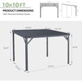 thumbnail image 2 of TOTAL Outdoor 10x10FT Heavy-Duty Wall-Mounted Gazebo with Galvanized Steel Roof, Wind & Snow Resistant Outdoor Patio Cover with Upgraded Drainage System, 2 of 10