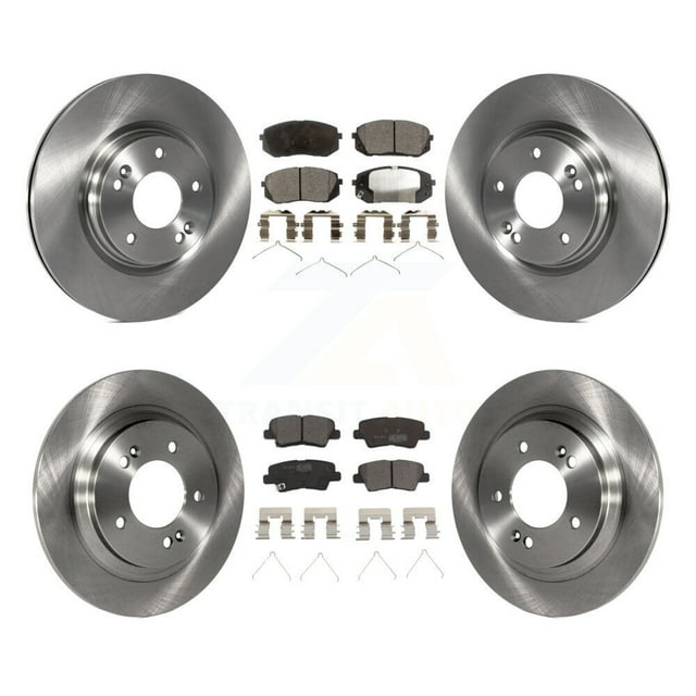 Transit Auto Front Rear Disc Brake Rotors and Ceramic Pads Kit for Car Kia Optima with Electric Parking K8T-101606