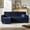 Blue, variant on Convertible Sofa Bed, Chenille Fabric Sectional Sleeper Sofa with Storage Chaise & USB Charging, L-Shaped Couch for Living Room, Gray