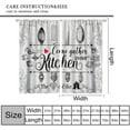 thumbnail image 3 of Rustic Food Kitchen Curtains, Vintage Cooking Sign Kitchen Wall Decor Farmhouse Retro Vegetable Cafe Curtains Beige Brown Dining Room Window Drapes 2 Panels 84W x 84H Blackout, 3 of 6