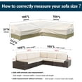 thumbnail image 4 of Westblue Outdoor Patio Furniture Covers 105"x105", Waterproof, Rip-Stop, Anti-UV, Heavy Duty, Beige, 4 of 6