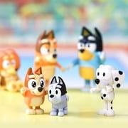 Bluey's Family and Friends - 8 Pack - 2.5-3 Bluey, Bingo, Chilli (Mum) and Dad (Bandit), Honey, Socks, Chloe and Indy Figures