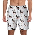 thumbnail image 3 of Uemuo Dachshund On A Skateboard Pattern Mens Swim Trunks Quick Dry Board Shorts with Mesh Lining, Stretch Beach Shorts Quick Dry No-Chafing Board Shorts-Medium, 3 of 9