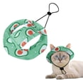 thumbnail image 2 of FTsdfkl Round Brim Cat Hats With Ear Holes & Neck Strap - Adjustable Mini Sombrero Kitten & Chihuahua Hats for Pets - Fun Birthday Party Costume & Decorations(Avocado,S), 2 of 4