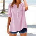 thumbnail image 4 of Elegant Stand Collar Blouse for Women Lightweight Breezy Day to Night Pink XXXL, 4 of 8