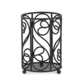thumbnail image 1 of Home Basics Scroll Collection Kitchen Steel Silverware And Cutlery Holder, Black, 1 of 5
