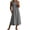 Gray, variant on Levmjia Womens Dresses Flowy Elegant Solid Color Dress and Sleeveless Round Neck One-Piece Set Plus Size Sleeveless Commute Maxi Dress