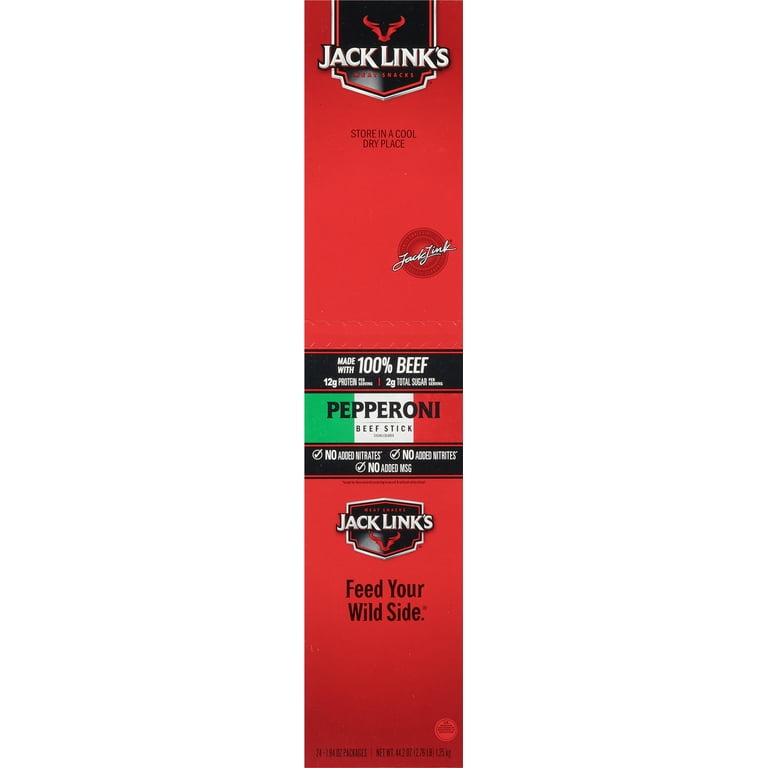 Jack Link's, Pepperoni Beef Sticks, 24 pack, 1.8 oz packages