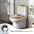 thumbnail image 3 of HELLHERO Cat and Book Toilet Seat Lid Cover Set & Toilet Cover with Elastic Edge Polyester for Stays in Place, Washable and Reusable, 3 of 7