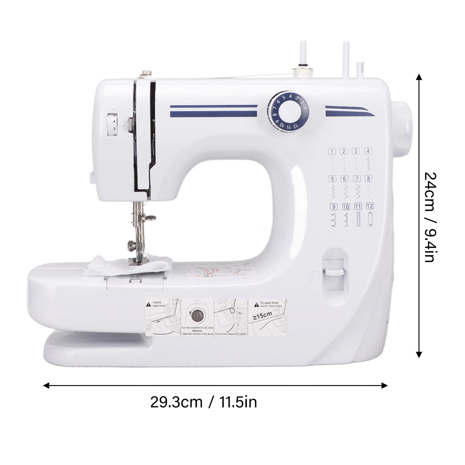 Mini Sewing Machine 12 Stitches Multifunctional Electric Desktop for Home Use 100‑240v US Plug