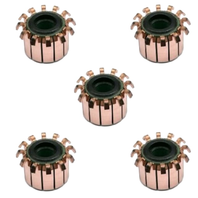 Lefu 15 x 6 x 12(12) mm 12P Teeth Copper Hook Type Electrical Motor Commutator